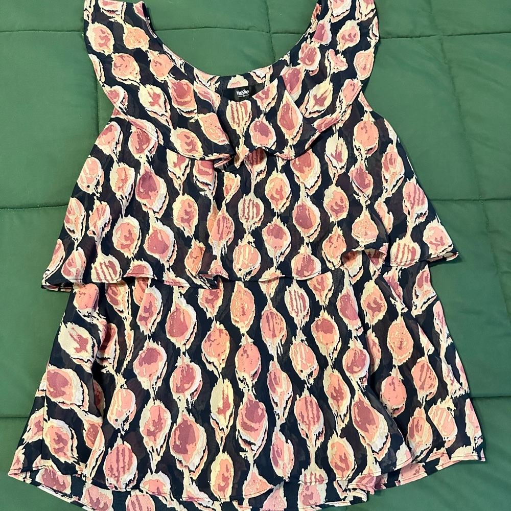 Moschino Pink and Black Patterned Blouse